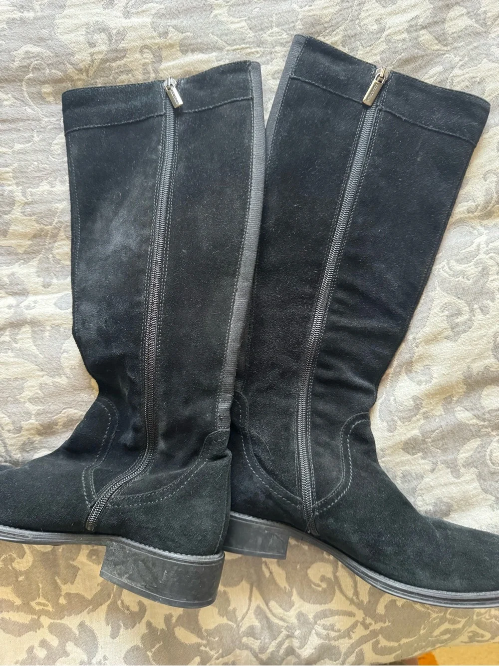 Aquatalia weatherproof Classic Women's Tall Black Suede Boots